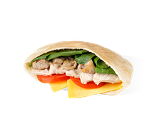 Сэндвич в пите с курицей и грибами