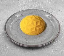 Мусс манго-маракуйя с миндальным бисквитом