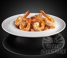 Феттуччине с тигровыми креветками и розовым соусом