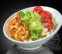 Салат цезарь с тигровыми кревеками