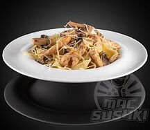 Феттуччине с грибами и курицей