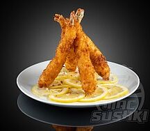 Креветки темпура со спайси соусом 4шт