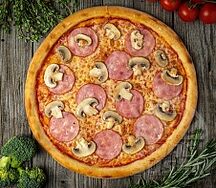 Грибы и ветчина 