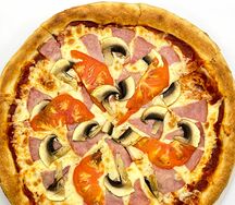 Ветчиной и грибами