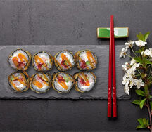 Жареная Калифорния с креветкой