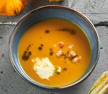 Тыквенный карри с креветками