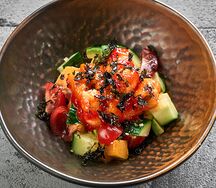 Севиче с креветками том ям