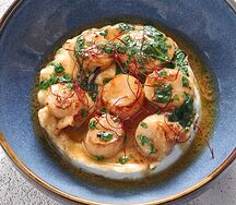 Гребешки с пюре