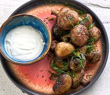 Шампиньоны барбекю