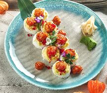 Ролл с креветками попкорн