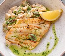 Треска со сливочным цукини