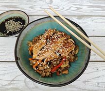 Тяхан с лососем