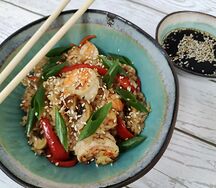 Тяхан с креветками