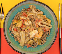 Соба с морепродуктами