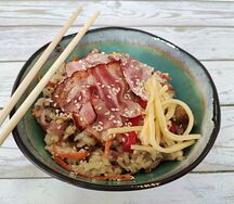 Тяхан с беконом