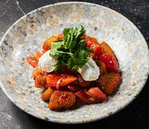 Салат с баклажанами и крем-сыром