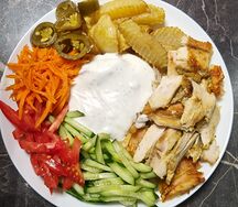 Шаверма на тарелке