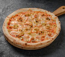 Пицца с морепродуктами