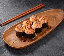 Запечённый ролл с лососем