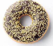 Донат Банановый с шоколадной глазурью