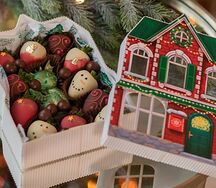 Клубника в шоколаде Premium Новогодний домик