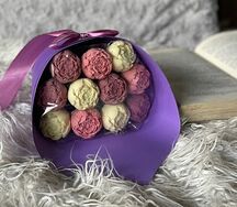 Шоколадный букет пионов 11