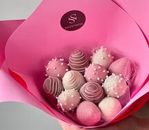 Букет клубники в шоколаде Pink