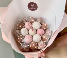 Букет клубники в шоколаде Звёздочки