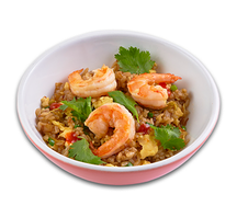 Азиатский рис с креветкой и скрэмблом