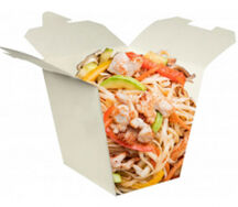 Удон с курицей и овощами