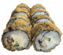 Сливочный угорь темпура 8 шт