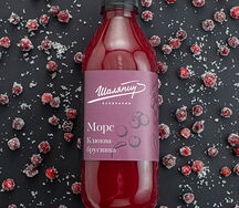 Морс клюквенно-брусничный средний