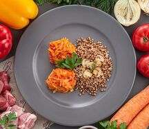 Тефтели с гречей и шампиньонами