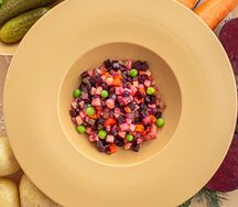 Винегрет с печеной свеклой