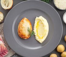 Котлета щучья с пюре