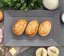 Котлета из кролика с креветками