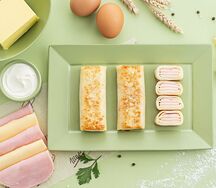 Блины с ветчиной и сыром