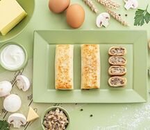 Блины с грибным жюльеном