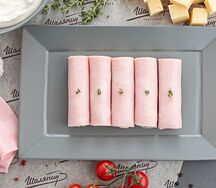 Рулетики из ветчины с сыром