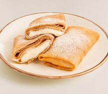 Блинчики с творожным кремом 