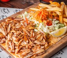 Донер на тарелке двойная порция 