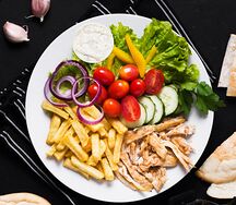 Шаверма на тарелке