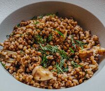 Греча с грибами