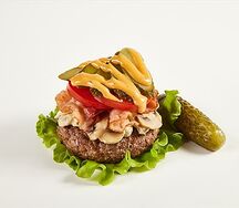 Бургер Брянский парень в листьях