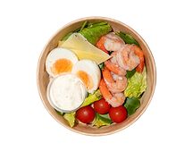 Салат Цезарь с креветками