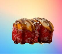 Запеченный с угрём и лососем