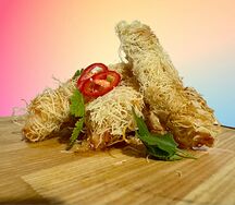 Креветки в тесте катаифи