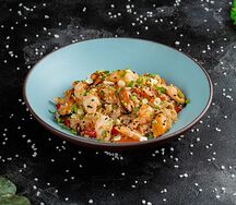 Рис, жаренный с морепродуктами