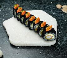 Особый с лососем и хрустящей креветкой
