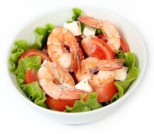 Салат с креветками